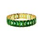 Swarovski Matrix ring Baguette cut, Green, hvitt -  5648911