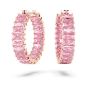 Swarovski øredobber Matrix hoop Baguette cut, pink, gult - 5657726