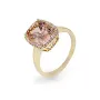 Diamantring i gult gull 0,10ct TW-Si med Morganite - COC11990