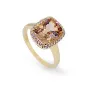 Diamantring i gult gull 0,10ct TW-Si med Morganite - COC11990