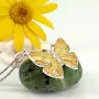 Smykke i sølv Sommerfugl, gul - 840309