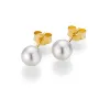 Perleøredobber med Akoya perler 7-7,5 mm lås i 14 kt gull - 22550