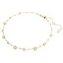 Swarovski collier Imber Round cut, Scattered design, White, Gold-tone plated - 5680090