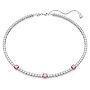 Swarovski collier Matrix Tennis necklace Mixed cuts, Pink, Rhodium plated - 5666165 