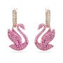 Swarovski øredobber Iconic Swan drop Pink, Rose gold-tone plated - 5647544