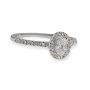 Halo diamantring med oval diam. 0,40 carat TW-SI - GAoval040