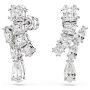 Swarovski øredobber  Matrix drop earrings Mixed cuts, White, Rhodium plated - 5700418