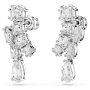 Swarovski øredobber  Matrix drop earrings Mixed cuts, White, Rhodium plated - 5700418