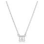 Swarovski smykke Stilla pendant Square cut, White, Rhodium plated - 5701903