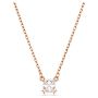 Swarovski smykke Stilla pendant Square cut, White, Rose gold-tone plated - 5701904