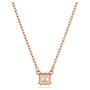 Swarovski smykke Stilla pendant Square cut, White, Rose gold-tone plated - 5701904