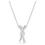 Swarovski smykke Hyperbola pendant Mixed cuts, Twist, White, Rhodium plated - 5689723