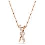 Swarovski smykker Hyperbola pendant Mixed cuts, Twist, White, Rose gold-tone plated - 5689788