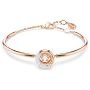 Swarovski armbånd Dextera bangle Round cut, White, Rose gold-tone plated - 5692259