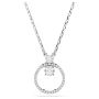 Swarovski smykke Constella pendant Pavé, Round cut, White, Rhodium plated - 5692261