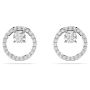 Swarovski øredobber Constella stud earrings Round cut, White, Rhodium plated - 5692262