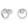 Swarovski øredobber Constella stud earrings Round cut, White, Rhodium plated - 5692262