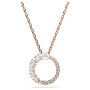 Swarovski smykke Matrix pendant Crystal pearl, Round cut, White, Rose gold-tone plated - 5692265