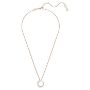 Swarovski smykke Matrix pendant Crystal pearl, Round cut, White, Rose gold-tone plated - 5692265