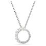 Swarovski smykke Matrix pendant Crystal pearl, Round cut, White, Rhodium plated - 5688751