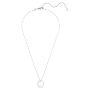 Swarovski smykke Matrix pendant Crystal pearl, Round cut, White, Rhodium plated - 5688751