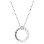 Swarovski smykke Matrix pendant Crystal pearl, Round cut, White, Rhodium plated - 5688751