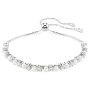 Swarovski armbånd Matrix bracelet Crystal pearl, Round cut, White, Rhodium plated - 5689633