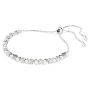 Swarovski armbånd Matrix bracelet Crystal pearl, Round cut, White, Rhodium plated - 5689633