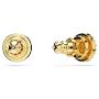 Swarovski øredobber Una stud earrings Round cut, Gold tone, Gold-tone plated - 5686637