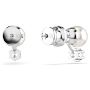 Swarovski øredobber  New Matrix stud earrings Crystal pearl, Round cut, White, Rhodium plated - 5694225