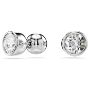 Swarovski øredobber Imber stud earrings Round cut, White, Rhodium plated - 5696073