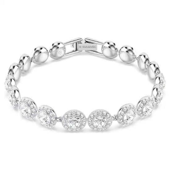 Swarovski armbånd Una Angelic Tennis bracelet Round cut, White, Rhodium plated - 5682279