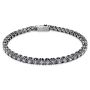 Swarovski armbånd Matrix Tennis bracelet Round cut, Gray, Ruthenium plated - 5693929