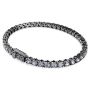 Swarovski armbånd Matrix Tennis bracelet Round cut, Gray, Ruthenium plated - 5693929