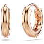 Swarovski øredobber Matrix hoop earrings Round cut, White, Rose gold-tone plated - 5690669