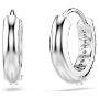 Swarovski øredobber Matrix hoop earrings Round cut, White, Rhodium plated - 5690670