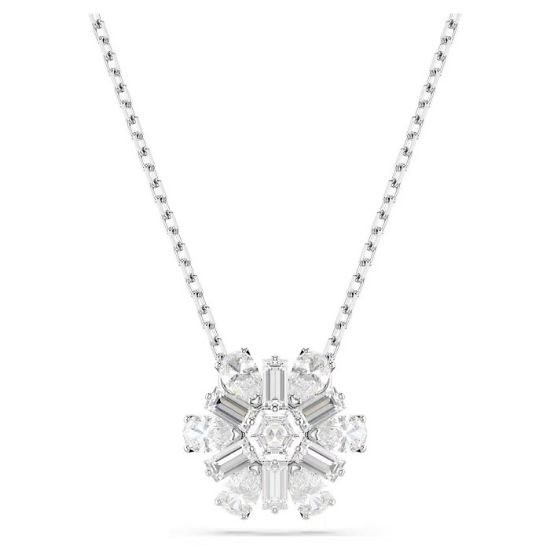 Swarovski smykke Idyllia pendant Mixed cuts, Snowflake, White, Rhodium plated - 5691484