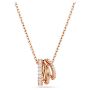 Swarovski smykke Hyperbola pendant Mixed cuts, White, Rose gold-tone plated - 5701494