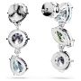 Swarovski øredobber Gema drop earrings Asymmetrical design, Mixed cuts, Multicolored, Rhodium plated - 5692406