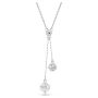 Swarovski smykke Dextera pendant Round cut, Sphere and cube, White, Rhodium plated - 5693207