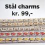 Stål charms i samme størrelse som de mest kjente armbåndene av samme type, Ratt - N-051