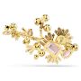 Swarovski smykke Gema brooch Crystal pearl, Mixed cuts, Flower, Pink, Gold-tone plated - 5688478