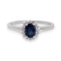 Diamantring i hvitt gull 14 kt med 0,10 ct TW-Si & safir - coc5070784sf