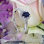 Diamantring i hvitt gull 14 kt med 0,10 ct TW-Si & safir - coc5070784sf