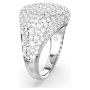 Swarovski Meteora cocktail ring, White, Rhodium plated - 5689426