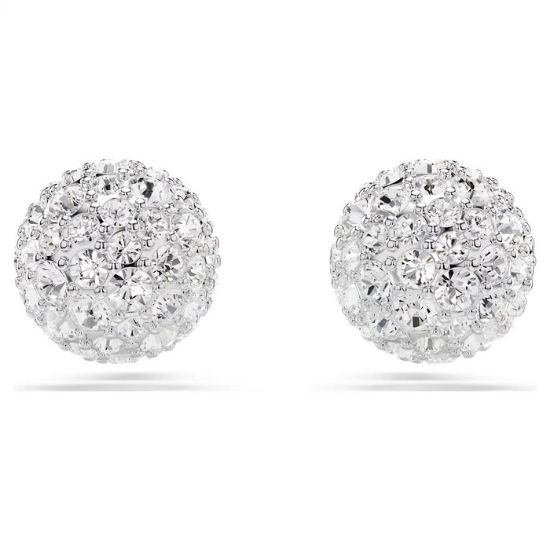 Swarovski øredobber Dextera stud Round cut, White, Rhodium plated - 5700290