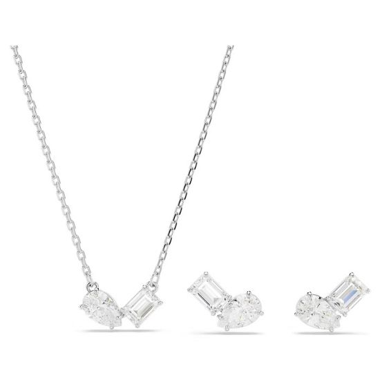 Swarovski smykkesett Mesmera Mixed cuts, White, Rhodium plated - 5665829