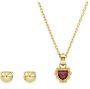 Swarovski smykkesett Chroma set Heart, Red, Gold-tone plated - 5684506