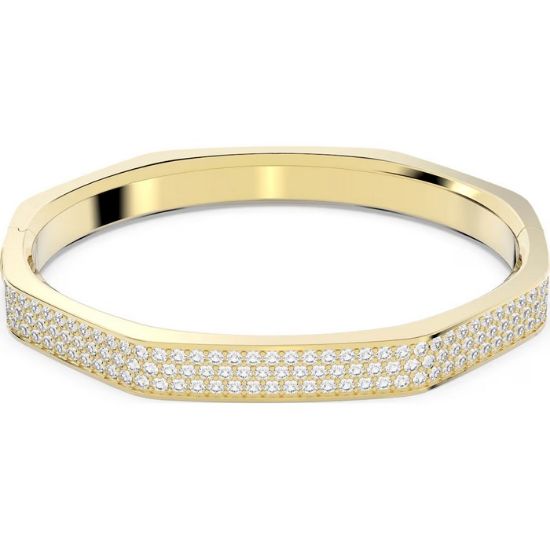 Swarovski armbånd Dextera bangle, Octagon shape, White, Gold-tone plated - 5656844