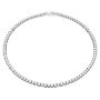 Swarovski collie Matrix Tennis necklace, Round cut, White, Rhodium plated - 5681796